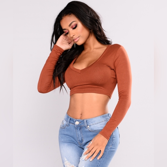 Amber color crop top - Picture 1 of 7